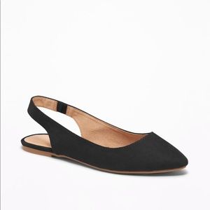 Faux-Suede Slingback Flats
